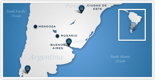 Leading Hotels of the World Argentina Map